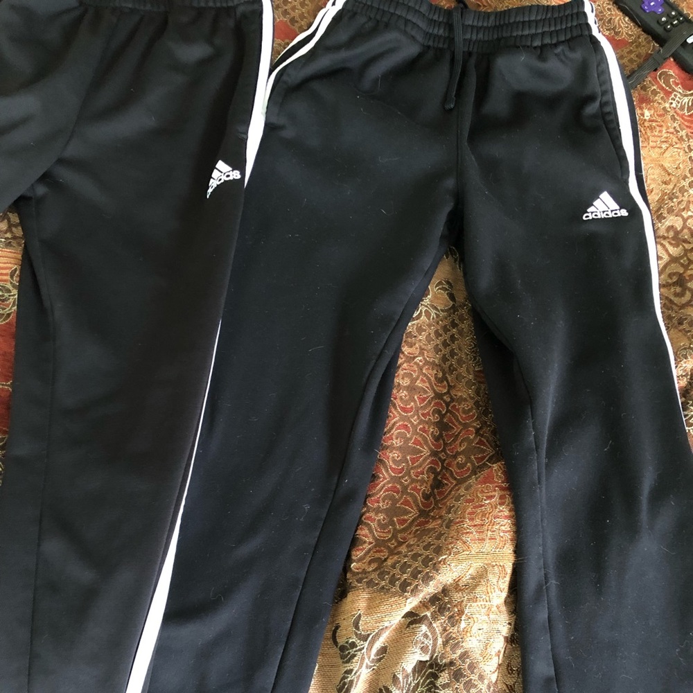 2 pair Adidas running pants (boys) size 10/12